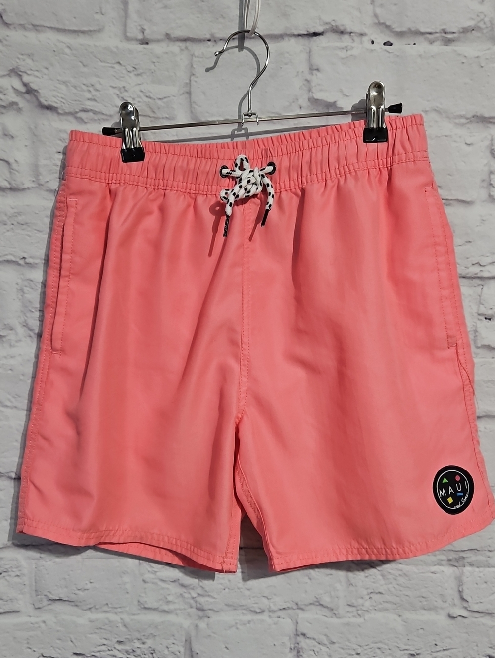 Maui and Sons Coral Pink Men's Swim Trunks